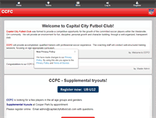 Tablet Screenshot of capitalcityfutbolclub.com